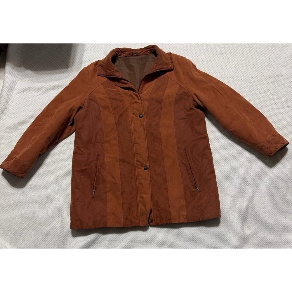C.A.N.D.A. Collection at C&A Rust Brown Button Front Jacket Women’s 14